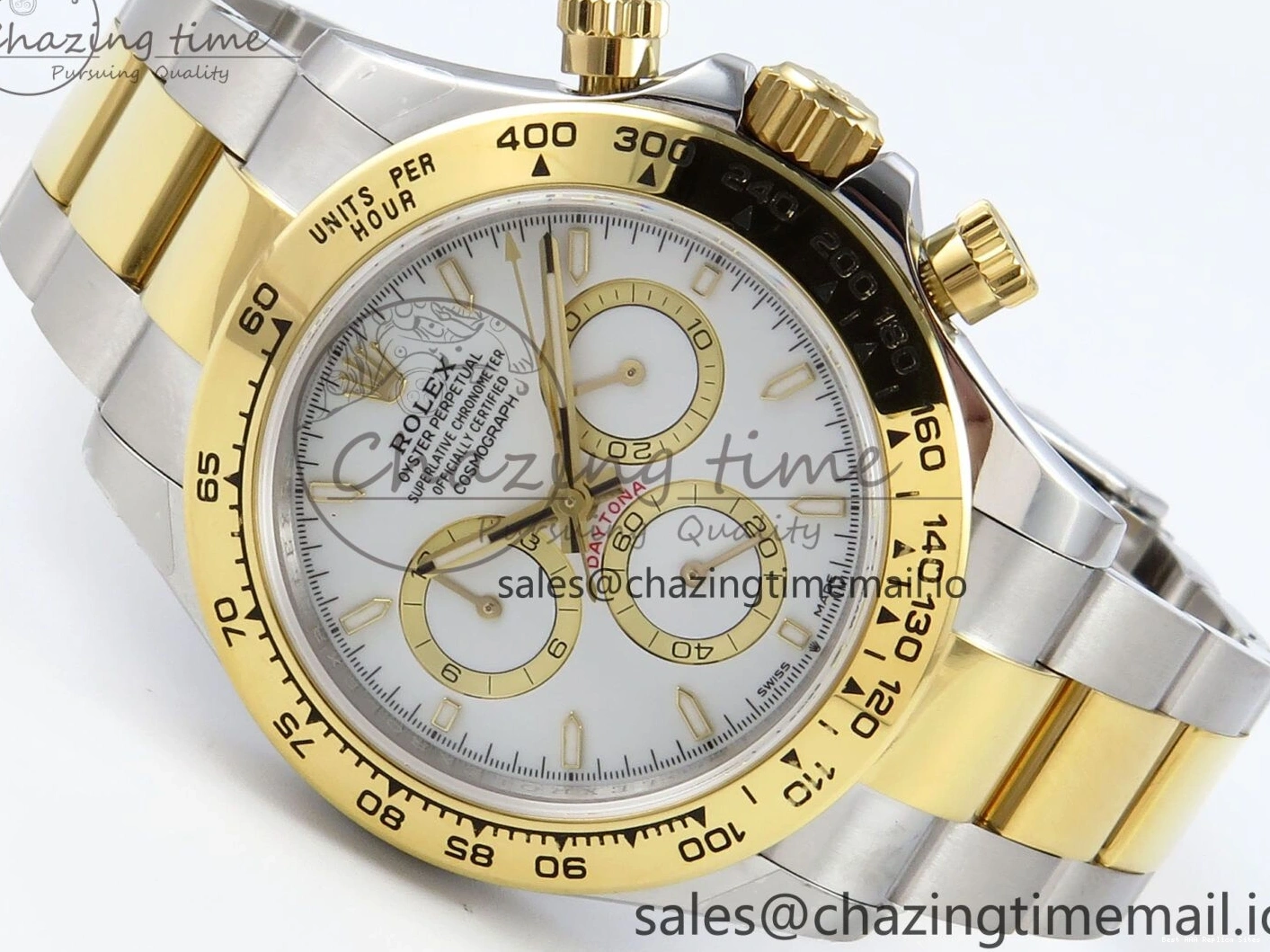 Good Copy Rolex Watches Best on Edition QF 721 V 1:1 Daytona AllSeason SH4131 YG SS Braclet White Dial 126503 1222